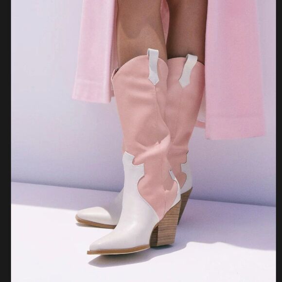Billini Shoes - Billini Pink & White Western Claudette Boot size 9